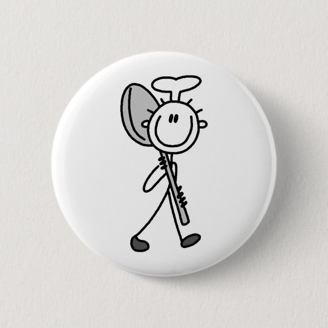 Chef With Spoon Pinback Button (Front)