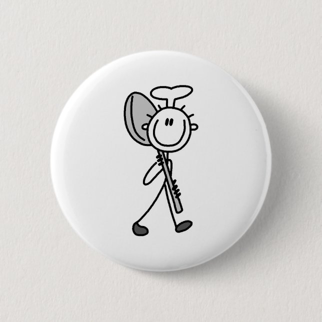 Chef with Spoon Pinback Button (Front)