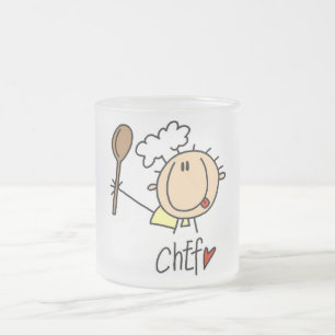 Chef With Spoon Tshirts and Gifts Frosted Glass Coffee Mug