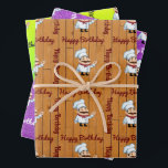 Chef Wrapping Paper Flat Sheet Set of 3<br><div class="desc">This is for congrats to a chef.</div>