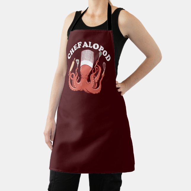Chefalopod | Octopus Chef Funny Pun Apron (Insitu)