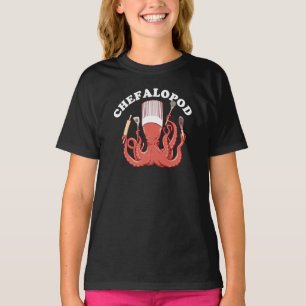 Chefalopod   Octopus Chef Funny Pun T-Shirt