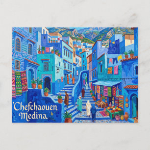 Chefchaouen Medina Morocco Postcard