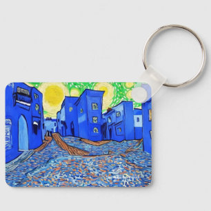 Chefchaouen, Morocco on a key ring