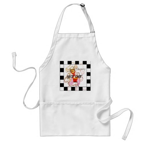 Chefs Apron with Fat French Chef by Artist