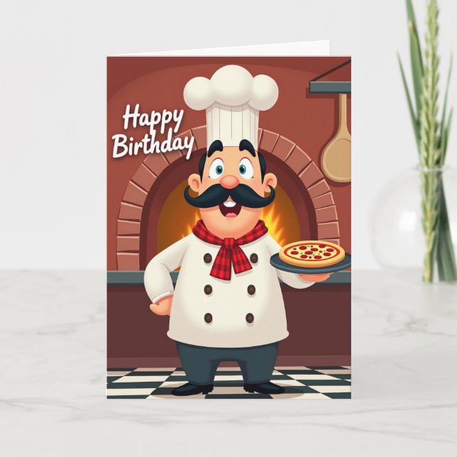 Chefs Birthday Oven Card (Front)
