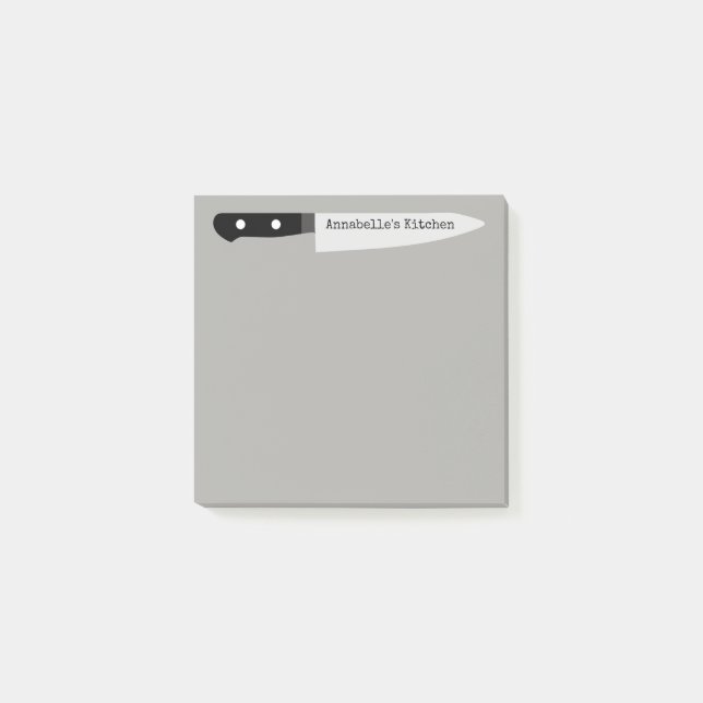 Chef's Carving Knife Personalize Post-it Notes (Front)
