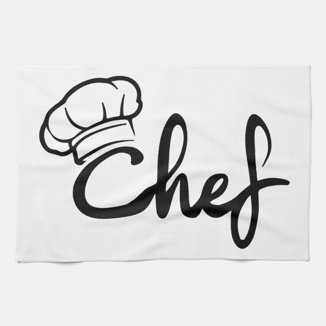 Chef's Elegance Apron Design Kitchen Towel (Horizontal)