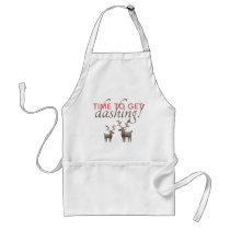 Chef's Get Dashing Holiday Reindeer Play on Words Adult Apron