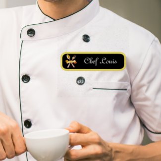 Chef's golden  spoon&fork -  add name
