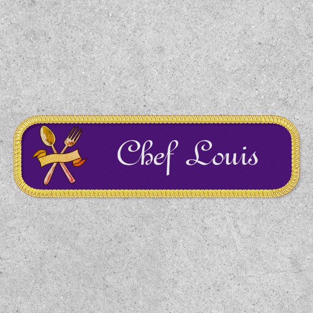 Chef's golden  spoon&fork no2 -  add name patch (Front)