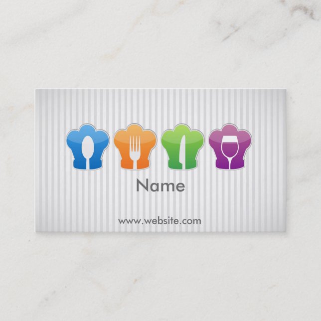 Chef's Hat and Utensils Business Card (Front)