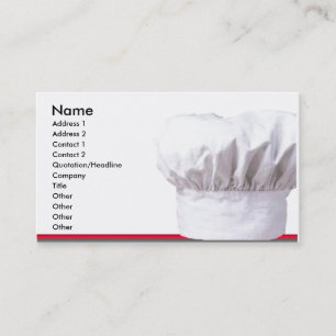 Chefs hat on Business Card
