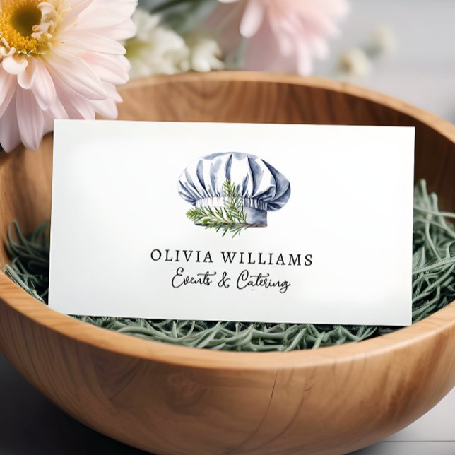 Chefs Hat Personal Chef & Catering  Business Card (Creator Uploaded)
