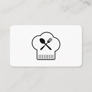Chefs Hat Silverware Business Card