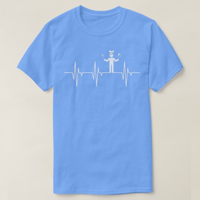 Chefs Heartbeat Cooking Enthusiast Chef Cook T-Shirt (Design Front)