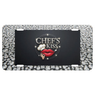 Chef's Kiss Aluminum License Plate