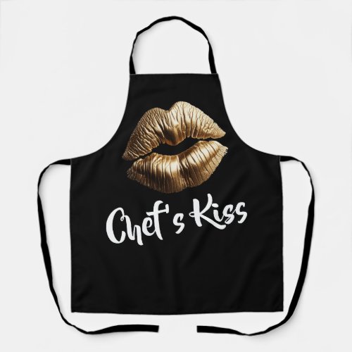 Chefs Kiss Gold Lips Apron