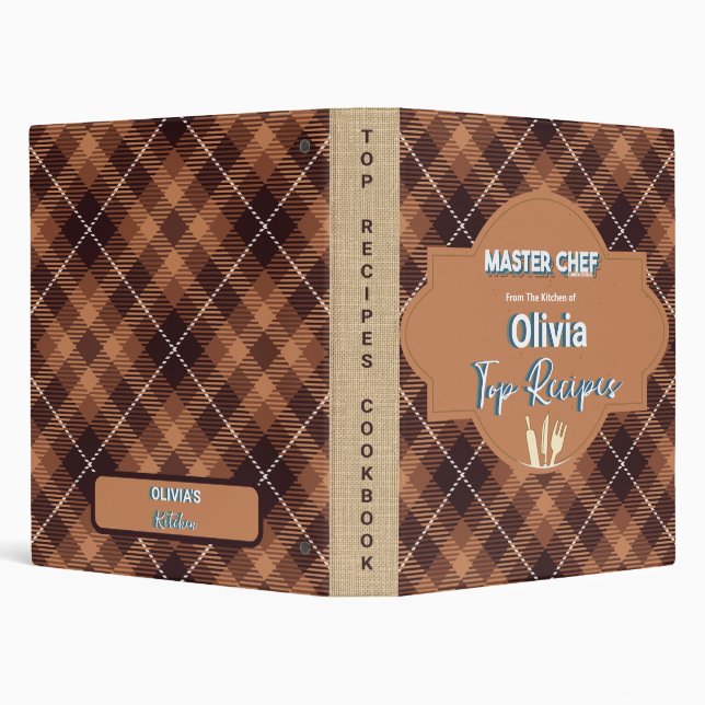 Chef's Kitchen | Rustic Country Kitchen | Recipe 3 Ring Binder (Background)