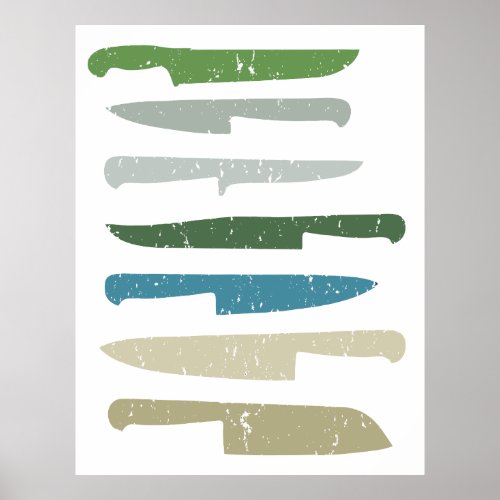 Chefs knives poster