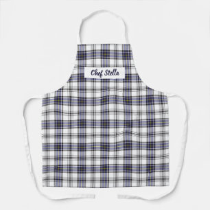 Chef's Name Tag Hannay Tartan Plaid Apron