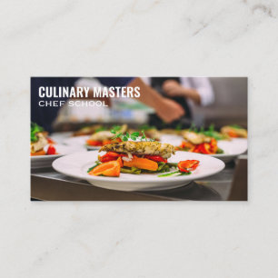 Chefs Plating Food Creations  Business Card