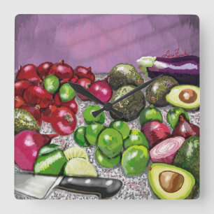 'Chef's Prep' still life  Square Wall Clock