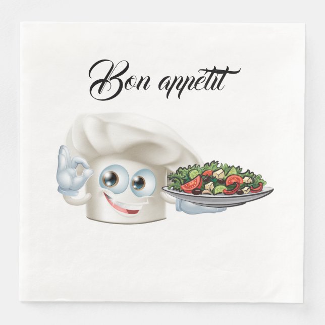 Chefs Salad Paper Dinner Napkins (Front)