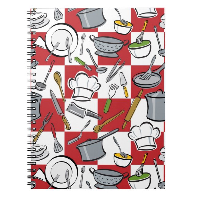 Chefs Tools Checkerboard Notebook (Front)