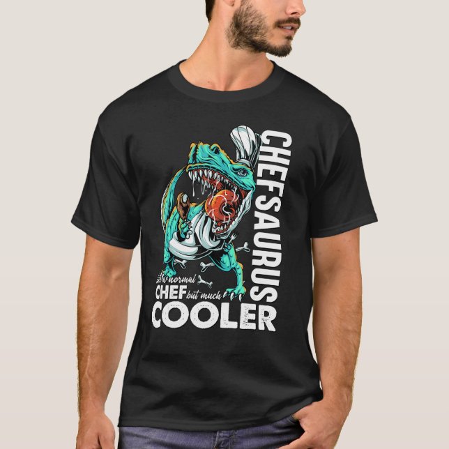Chefsaurus T Rex Dinosaur Chef Tee Cooking Funny D (Front)