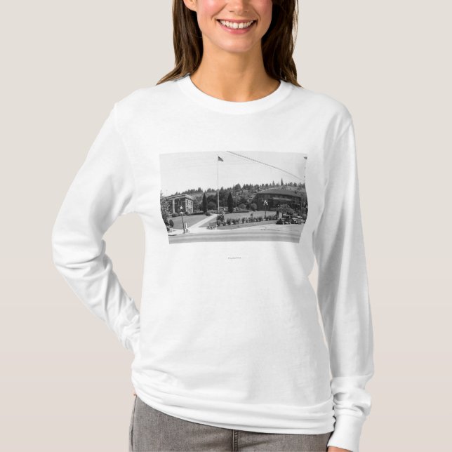 Chehalis, WA Town View and Civic Center T-Shirt (Front)