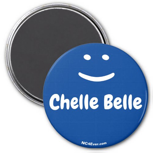 Chelle Belle Fun Blue Smile Magnet