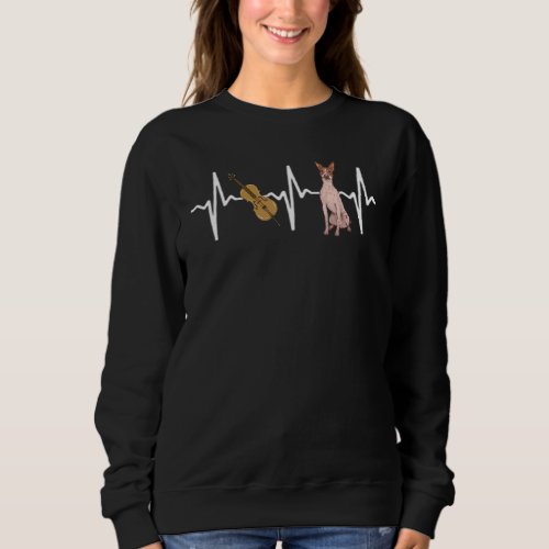 Chello American Hairless Terrier Heartbeat Dog Sweatshirt