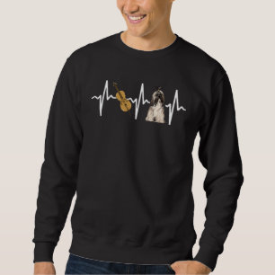 Chello Lhasa Apsos Heartbeat Dog Sweatshirt