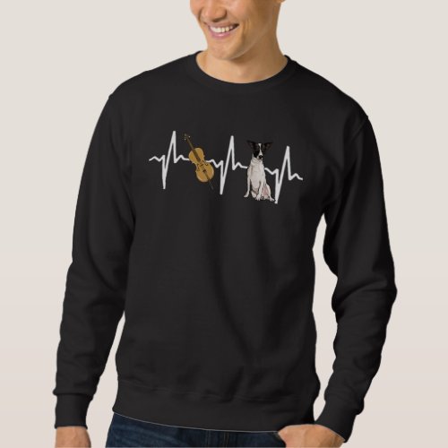 Chello Rat Terrier Heartbeat Dog Sweatshirt