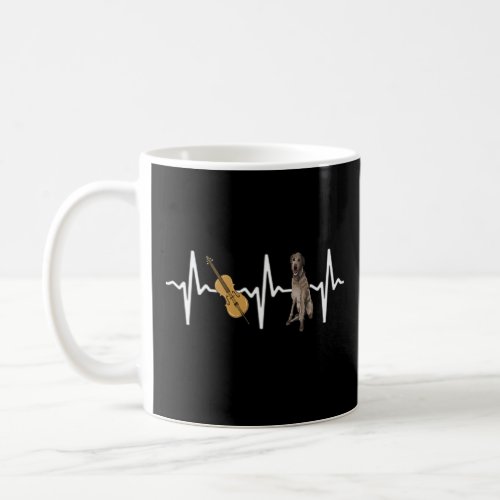 Chello Scottish Deerhound Heartbeat Dog  Coffee Mug