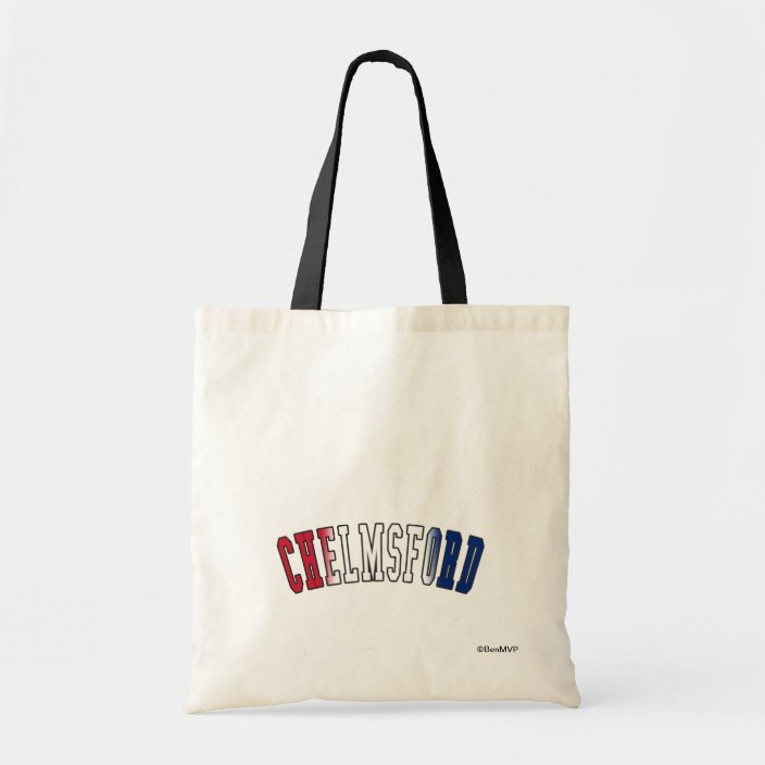 Chelmsford in United Kingdom National Flag Colors Canvas Bag