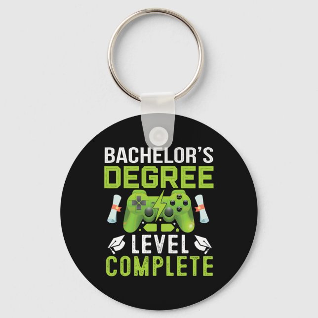 Chelor's Degree Level Complete Gamer College Finis Keychain (Front)