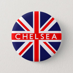 Chelsea : British Flag Pinback Button