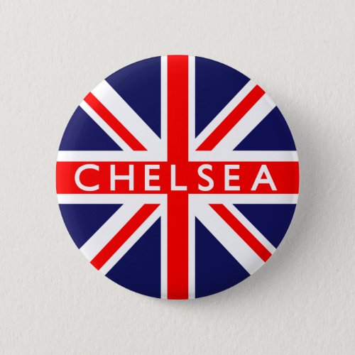 Chelsea  British Flag Pinback Button
