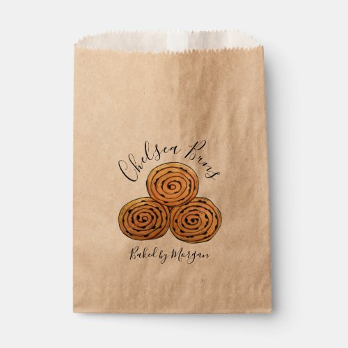 Chelsea Buns Currant Roll Bakery Baked Homemade By Favor Bag
