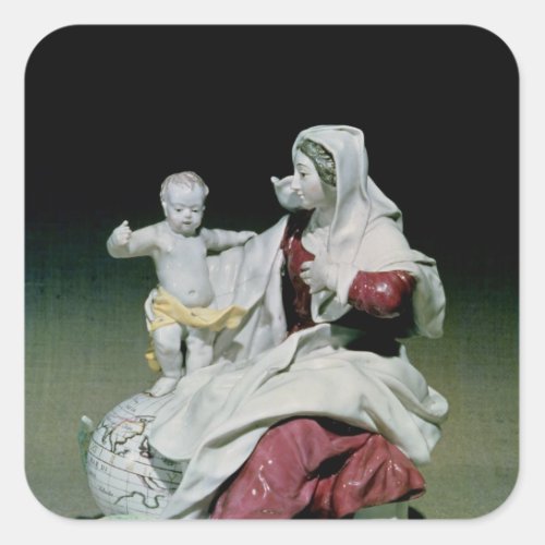 Chelsea figure of Madonna and Child Square Sticker