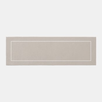 Chelsea Light Taupe And White  Runner by Letsrendevoo at Zazzle