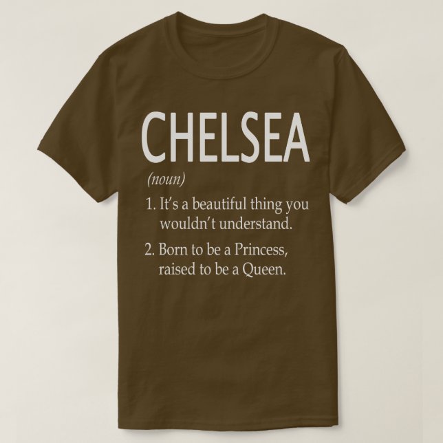 Chelsea Name Gift T-Shirt (Design Front)