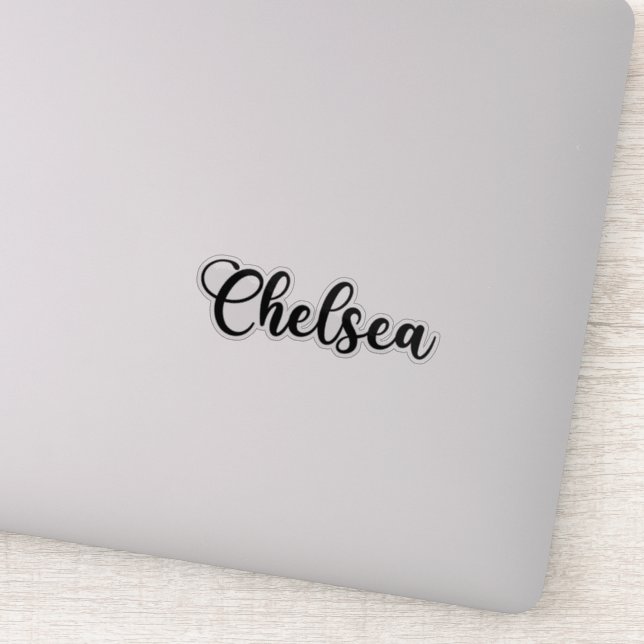 Chelsea Name - Handwritten Calligraphy Sticker (Detail)