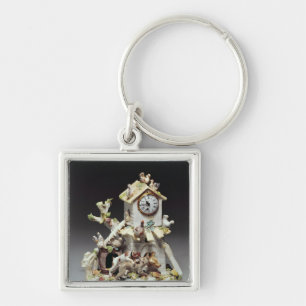 Chelsea porcelain farmyard clock case keychain