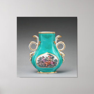 Chelsea Porcelain Turquoise Vase Canvas Print