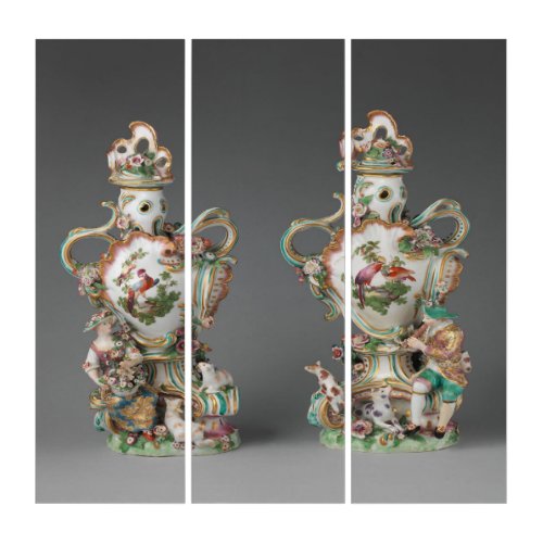 Chelsea Porcelain Twin Vase Triptych
