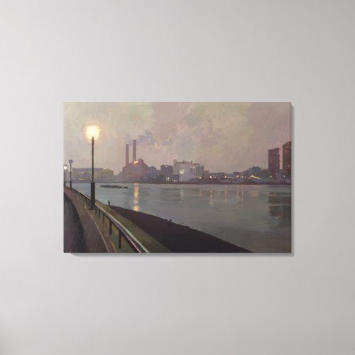 Chelsea Power Station by Night Canvas Print