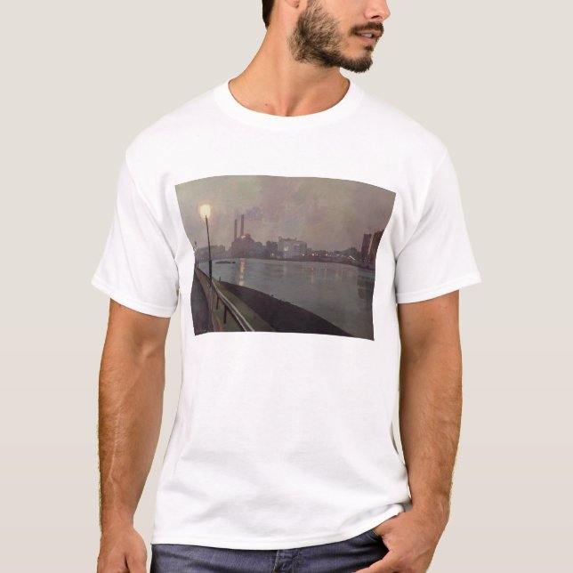 Chelsea Power Station by Night T-Shirt (Front)